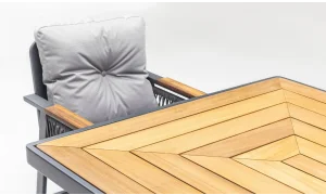 Olimpos Antrasit Iroko Yemek Masası Takımı