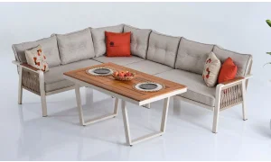 Olimpos Iroko Köşe Bahçe ve Balkon Takımı