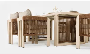 Atlas Kahve Seramik Yemek Masası Takımı