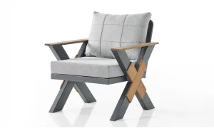 Lotus Antrasit Iroko Bahçe ve Balkon Takımı