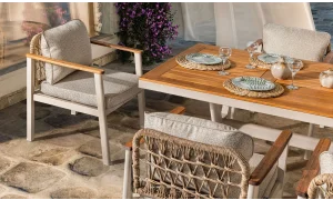 Onyx Iroko Yemek Masası Takımı