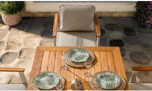 Onyx Iroko Yemek Masası Takımı