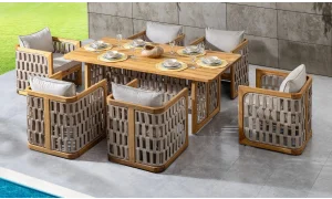 Zeus Iroko Yemek Masası Takımı