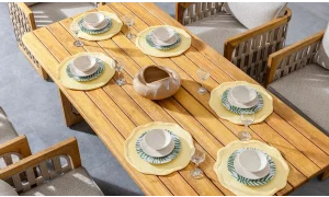 Zeus Iroko Yemek Masası Takımı