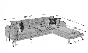 Deko Köşe Koltuk Takımı (Krem)