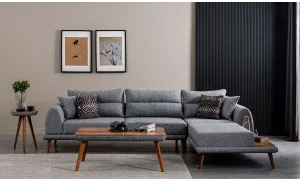 Deko Köşe Koltuk Takımı (Gri)