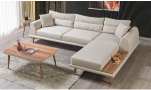 Deko Köşe Koltuk Takımı (Krem)