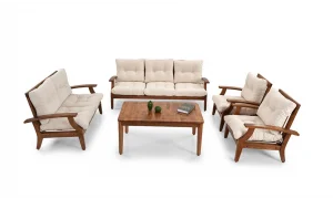 Teras Krem 7 Oturumlu Bahçe ve Balkon Takımı 3211s