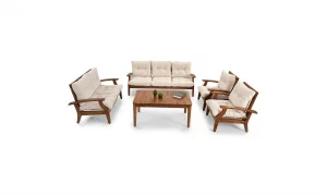 Teras Krem 7 Oturumlu Bahçe ve Balkon Takımı 3211s