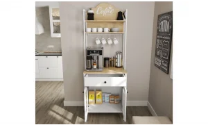 Felix Beyaz Kahve Köşesi Dolabı