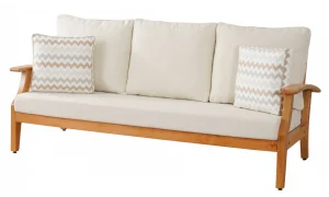 Teras Naturel Bahçe ve Balkon 3lü Koltuk - Bej