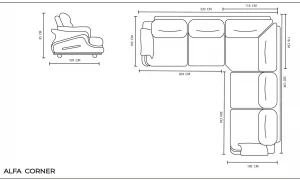 Axel Turuncu Köşe Koltuk Takımı
