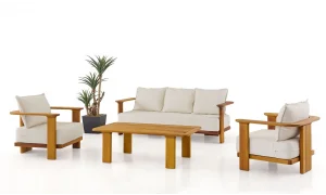 Leo 5 Kişilik İroko Bahçe ve Balkon Takımı