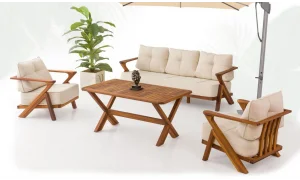 Royal Ceviz İroko Bahçe ve Balkon Takımı