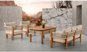 Miami Krem İroko Bahçe ve Balkon Takımı