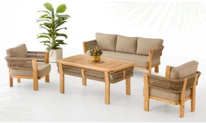 Miami Kahve İroko Bahçe ve Balkon Takımı