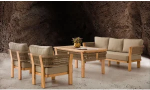 Miami Kahve İroko Bahçe ve Balkon Takımı