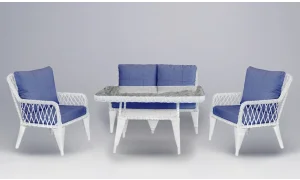 Side Rattan Camel İkili Bahçe ve Balkon Takımı