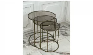 Neva Art Camlı Zigon Sehpa