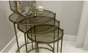 Neva Art Camlı Zigon Sehpa