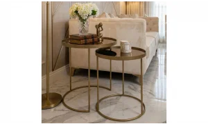 Rivo 2li Camlı Zigon Sehpa