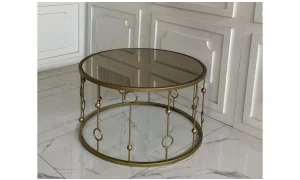 Elegant Orta Sehpa - Cam Tablalı