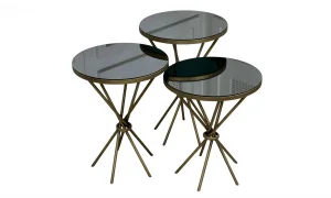 Burgu 3lü Yan Sehpa