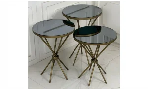 Burgu 3lü Yan Sehpa