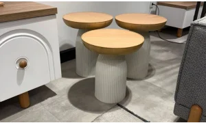 Bohem 3lü Mantar Sehpa - Ceviz & Aytaşı