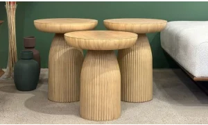 Bohem 3lü Mantar Sehpa - Ceviz & Aytaşı