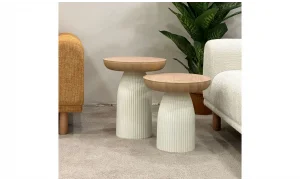 Bohem 2li Mantar Sehpa - Ceviz & Aytaşı