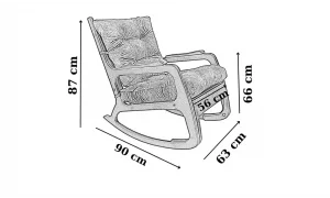 Kontes Naturel Sallanır Sandalye Dinlenme Koltuğu