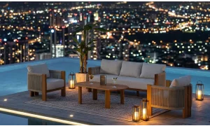 Lotus İroko Bahçe ve Balkon Takımı