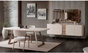Picasso Krem Yemek Odası Takımı