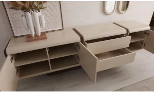 Edra Krem Yemek Odası Takımı