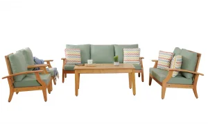 Teras Naturel Yeşil 7 Oturumlu Bahçe ve Balkon Takımı