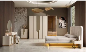 Ada Meşe Yatak Odası Takımı