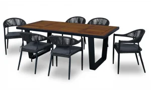 Alvis 6 Kişilik İroko Bahçe ve Balkon Takımı