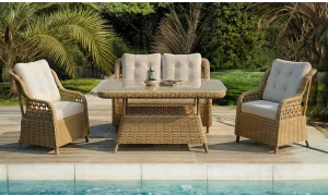 Amisos Rattan Camel İkili Bahçe ve Balkon Takımı