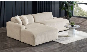 Anka Dinlenmeli Köşe Koltuk Takımı (Krem)