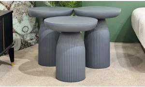 Antrasit 3lü Mantar Sehpa