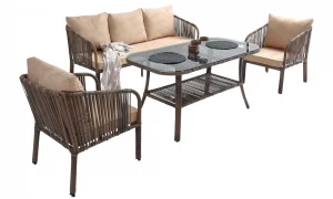 Artemis Bahçe ve Balkon Takımı (Kahve - Üçlü)