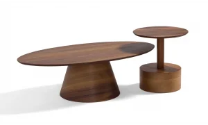 Arvika Elips Ceviz Orta Sehpa Seti