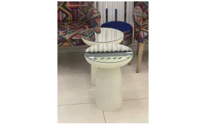 Aynalı 2li Mantar Sehpa