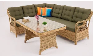 Benin Bahçe ve Balkon Köşe Takımı (Elvan)