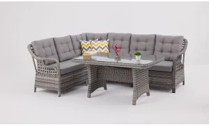 Benin Bahçe ve Balkon Köşe Takımı (Stone)