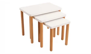 Bohem Meşe Krem Zigon Sehpa