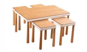 Milan Meşe Krem Orta Sehpa Seti