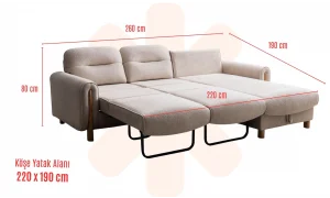 Bonna Dinlenmeli Köşe Koltuk Takımı