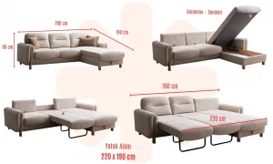 Bonna Dinlenmeli Köşe Koltuk Takımı